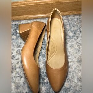 Nisolo Block Heel Brown Leather Women's Pumps Office 9.5